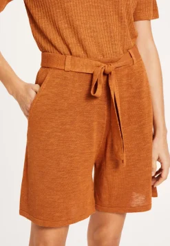 Maison Montagut Pantalons>Short Fluide En Lin Flamme - Maceo
