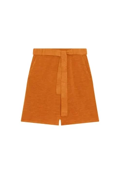 Maison Montagut Pantalons>Short Fluide En Lin Flamme - Maceo
