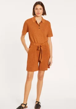 Maison Montagut Pantalons>Short Fluide En Lin Flamme - Maceo