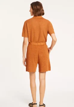 Maison Montagut Pantalons>Short Fluide En Lin Flamme - Maceo