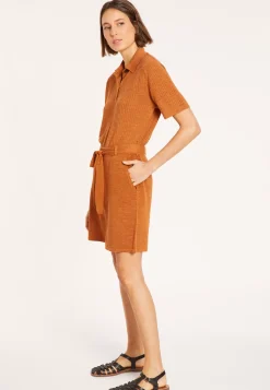 Maison Montagut Pantalons>Short Fluide En Lin Flamme - Maceo
