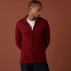 Maison Montagut Chemises>Surchemise A Poches Plaquees En Laine Merinos - Andy