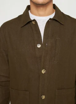 Maison Montagut Chemises>Surchemise Casual En Lin - Rodrigue