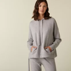 Maison Montagut Pulls>Sweat A Capuche En Cachemire Avec Poches - Ado