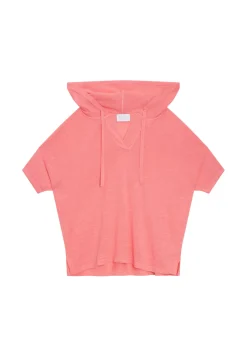 Maison Montagut T-Shirts>Sweat A Capuche En Lin Flamme - Pivoine