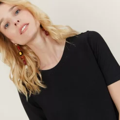 Maison Montagut T-Shirts>Top Femme En Laine Et Soie - Alex