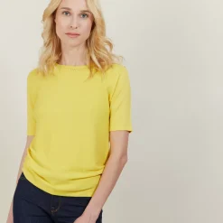 Maison Montagut T-Shirts>Top Femme En Laine Et Soie - Alex