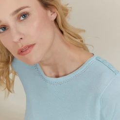 Maison Montagut T-Shirts>Top Femme En Laine Et Soie - Alex