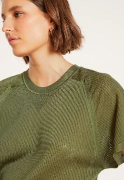 Maison Montagut T-Shirts>T-Shirt A Cotes En Fil Lumiere - Malory
