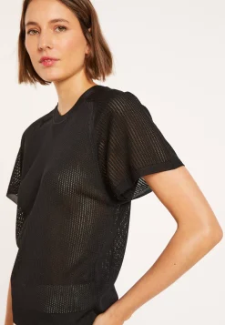 Maison Montagut T-Shirts>T-Shirt A Cotes En Fil Lumiere - Malory