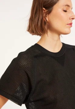 Maison Montagut T-Shirts>T-Shirt A Cotes En Fil Lumiere - Malory