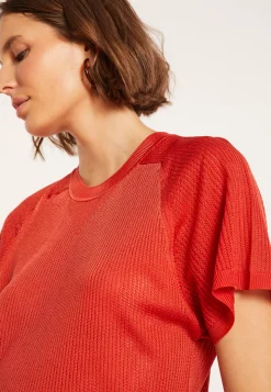 Maison Montagut T-Shirts>T-Shirt A Cotes En Fil Lumiere - Malory