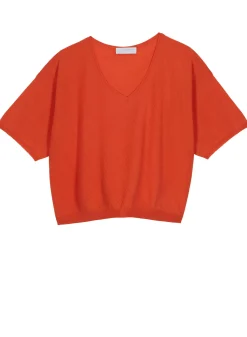 Maison Montagut T-Shirts>T-Shirt A Manches Coudes En Cachemire Light - Solange