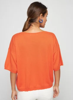 Maison Montagut T-Shirts>T-Shirt A Manches Coudes En Cachemire Light - Solange