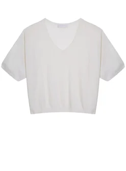 Maison Montagut T-Shirts>T-Shirt A Manches Coudes En Cachemire Light - Solange