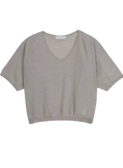 Maison Montagut T-Shirts>T-Shirt A Manches Coudes En Cachemire Light - Solange