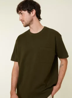 Maison Montagut T-Shirts>T-Shirt Ample Avec Poche En Laine Merinos - Florentin