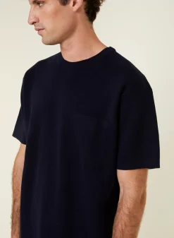 Maison Montagut T-Shirts>T-Shirt Ample Avec Poche En Laine Merinos - Florentin