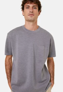 Maison Montagut T-Shirts>T-Shirt Ample Avec Poche En Laine Merinos - Florentin