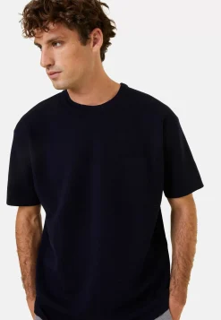 Maison Montagut T-Shirts>T-Shirt Ample Avec Poche En Laine Merinos - Florentin