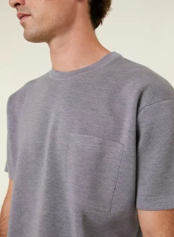 Maison Montagut T-Shirts>T-Shirt Ample Avec Poche En Laine Merinos - Florentin