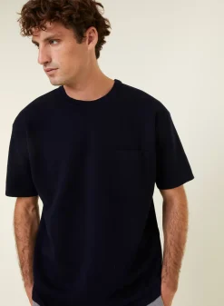 Maison Montagut T-Shirts>T-Shirt Ample Avec Poche En Laine Merinos - Florentin