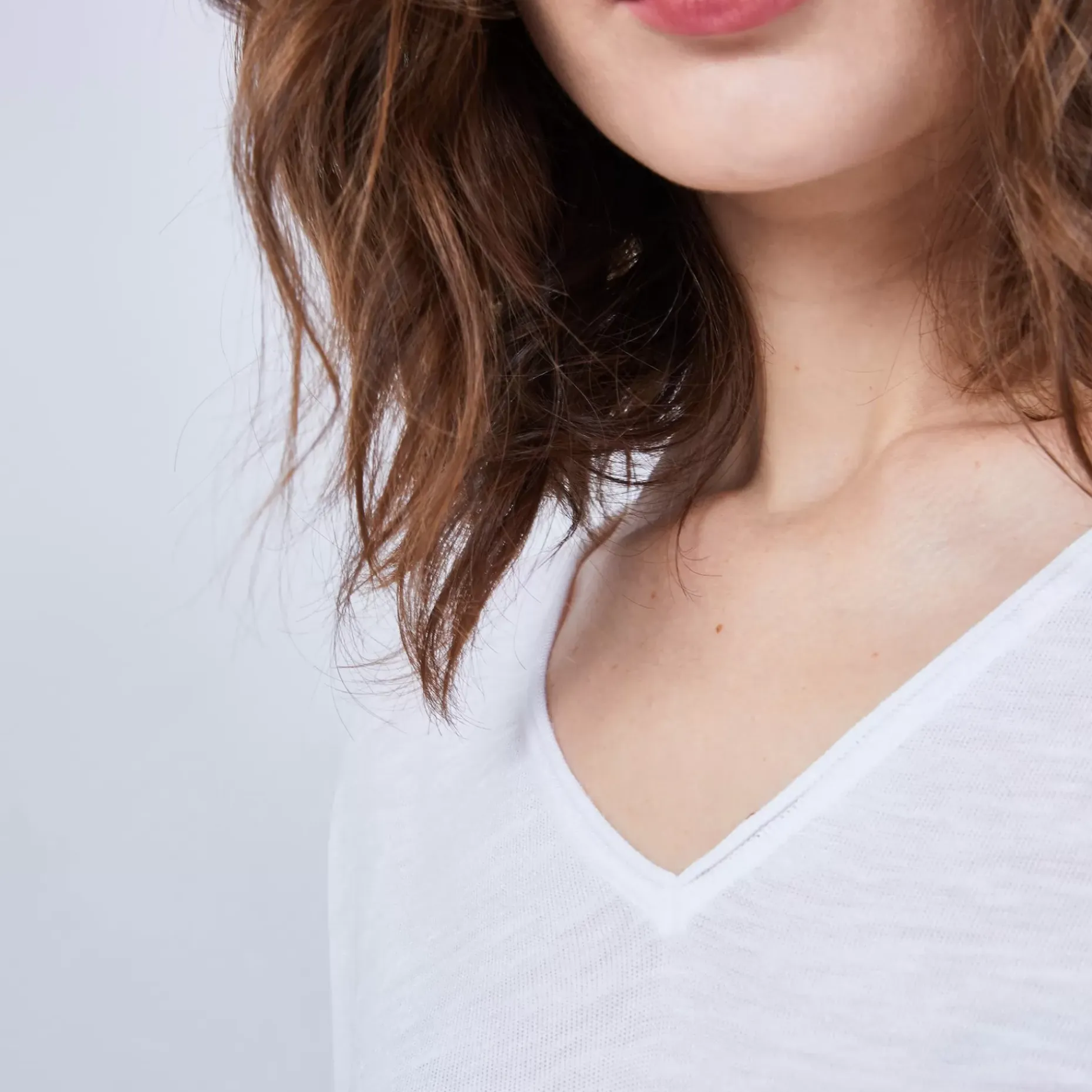 Maison Montagut T-Shirts>T-Shirt Ample Col V - Malou