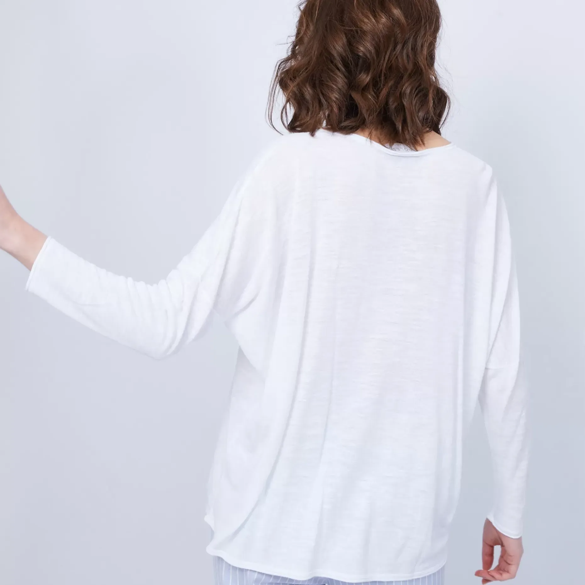 Maison Montagut T-Shirts>T-Shirt Ample Col V - Malou