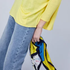 Maison Montagut T-Shirts>T-Shirt Ample Col V - Malou
