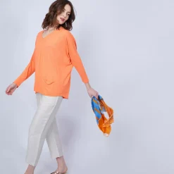 Maison Montagut T-Shirts>T-Shirt Ample Col V - Malou