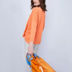 Maison Montagut T-Shirts>T-Shirt Ample Col V - Malou