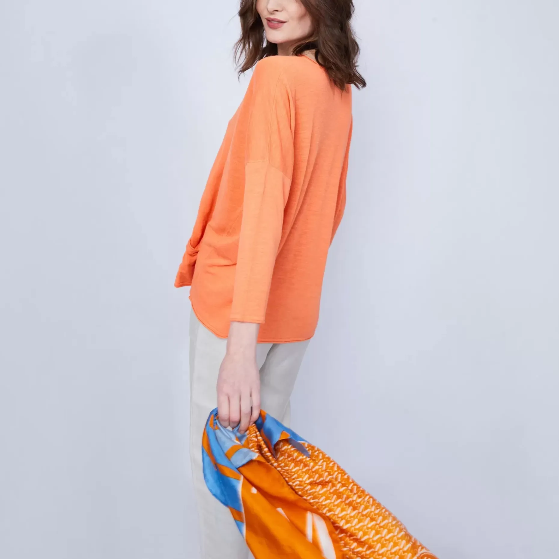 Maison Montagut T-Shirts>T-Shirt Ample Col V - Malou