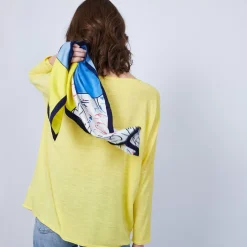 Maison Montagut T-Shirts>T-Shirt Ample Col V - Malou