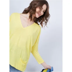Maison Montagut T-Shirts>T-Shirt Ample Col V - Malou