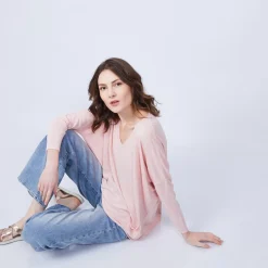 Maison Montagut T-Shirts>T-Shirt Ample Col V - Malou