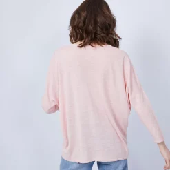 Maison Montagut T-Shirts>T-Shirt Ample Col V - Malou