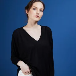 Maison Montagut T-Shirts>T-Shirt Ample En Lin Flamme - Balou