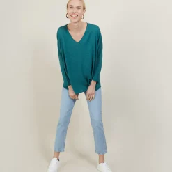 Maison Montagut T-Shirts>T-Shirt Ample En Lin Flamme - Balou