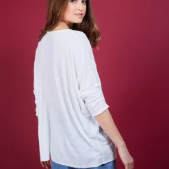 Maison Montagut T-Shirts>T-Shirt Ample En Lin Flamme - Balou