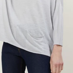 Maison Montagut T-Shirts>T-Shirt Ample En Lin Flamme - Balou