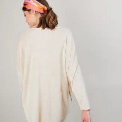 Maison Montagut T-Shirts>T-Shirt Ample En Lin Flamme - Balou