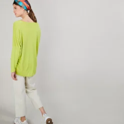 Maison Montagut T-Shirts>T-Shirt Ample En Lin Flamme - Balou