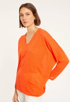 Maison Montagut T-Shirts>T-Shirt Ample En Lin Flamme - Balou