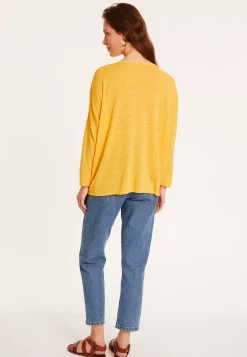 Maison Montagut T-Shirts>T-Shirt Ample En Lin Flamme - Balou