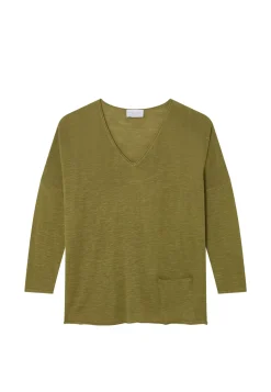 Maison Montagut T-Shirts>T-Shirt Ample En Lin Flamme - Balou