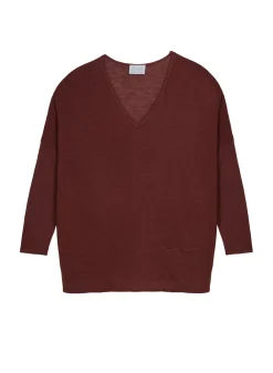 Maison Montagut T-Shirts>T-Shirt Ample En Lin Flamme - Balou