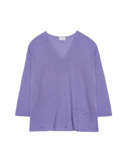 Maison Montagut T-Shirts>T-Shirt Ample En Lin Flamme - Balou