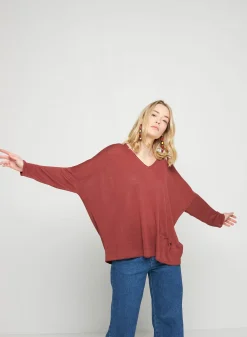 Maison Montagut T-Shirts>T-Shirt Ample En Lin Flamme - Balou