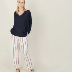 Maison Montagut T-Shirts>T-Shirt Ample En Lin Flamme - Balou