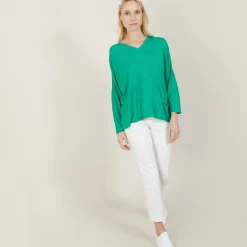 Maison Montagut T-Shirts>T-Shirt Ample En Lin Flamme - Balou
